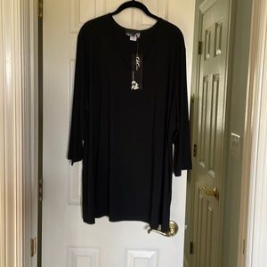 3x black tunic top. V neck.